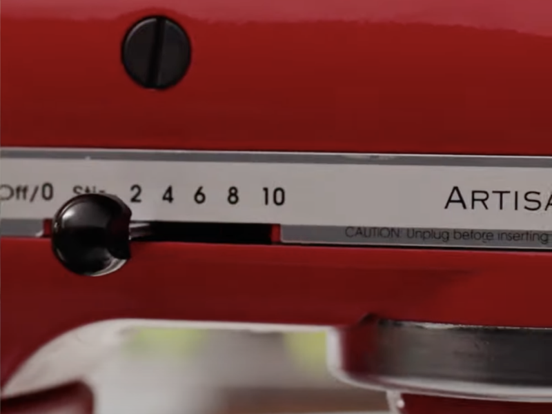 KitchenAid® stand mixer settings.