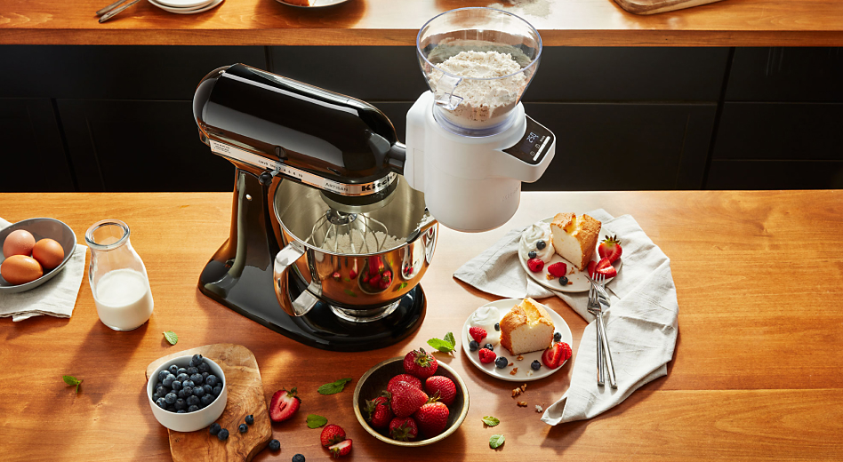 KitchenAid® Stand Mixer with a sifting attachment 