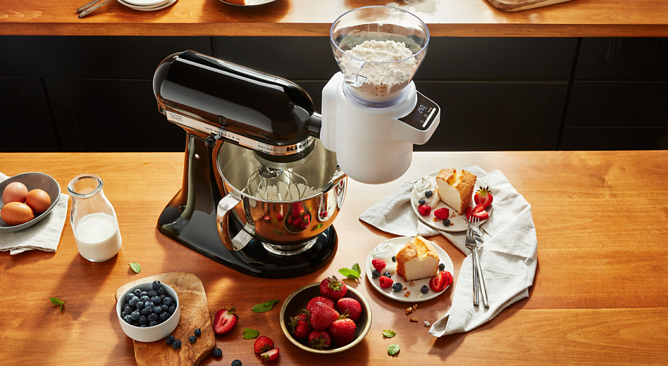 KitchenAid® Stand Mixer with a sifting attachment