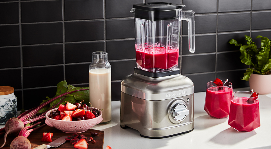 KitchenAid® blender with a berry smoothie 