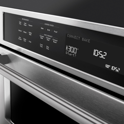 Close-up of control panel on KitchenAid® Smart Oven+