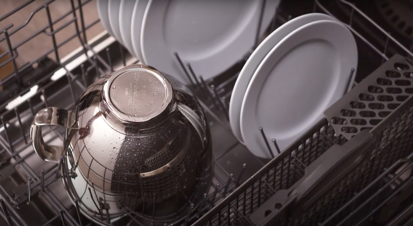 KitchenAid® stand mixer bowl in dishwasher rack