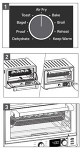 Illustrations of steps 1 through 3 Illustrations of steps 1 through 3