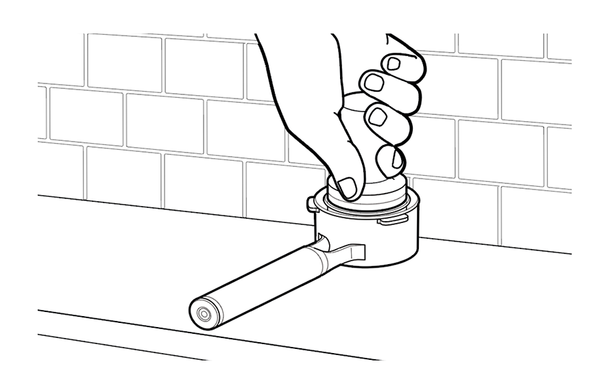 Illustration of hand tamping grounds