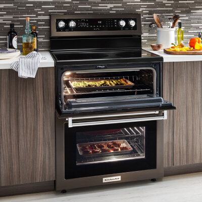 KitchenAid® double oven range