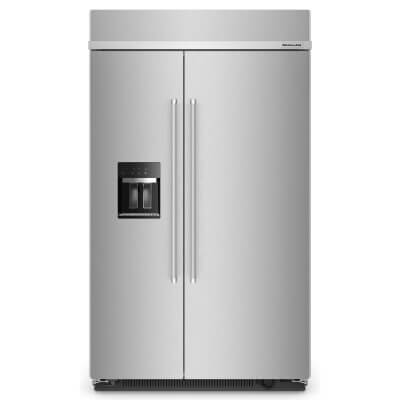 A large KitchenAid® side-by-side refrigerator