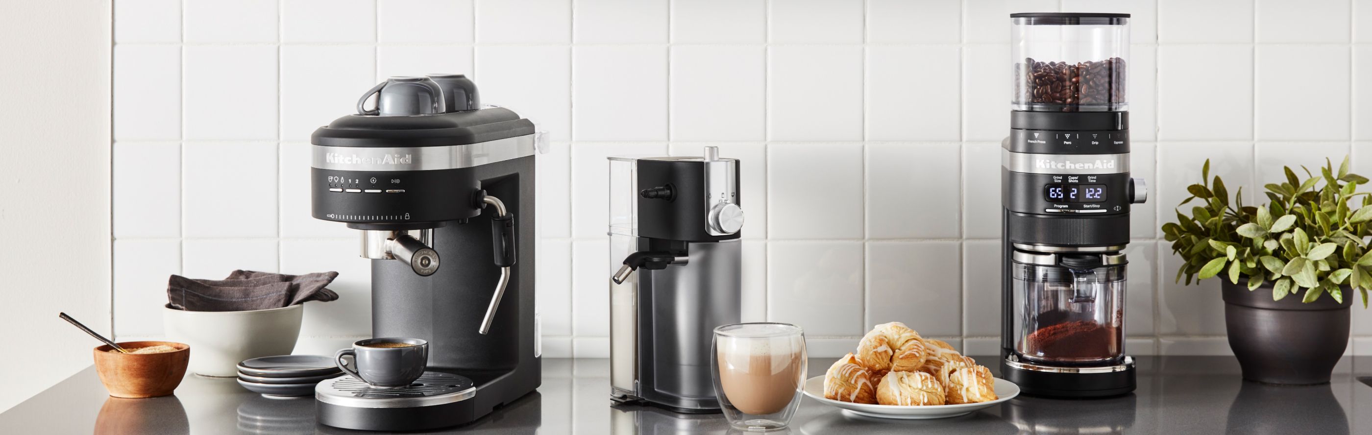 KitchenAid® coffee appliances on a countertop