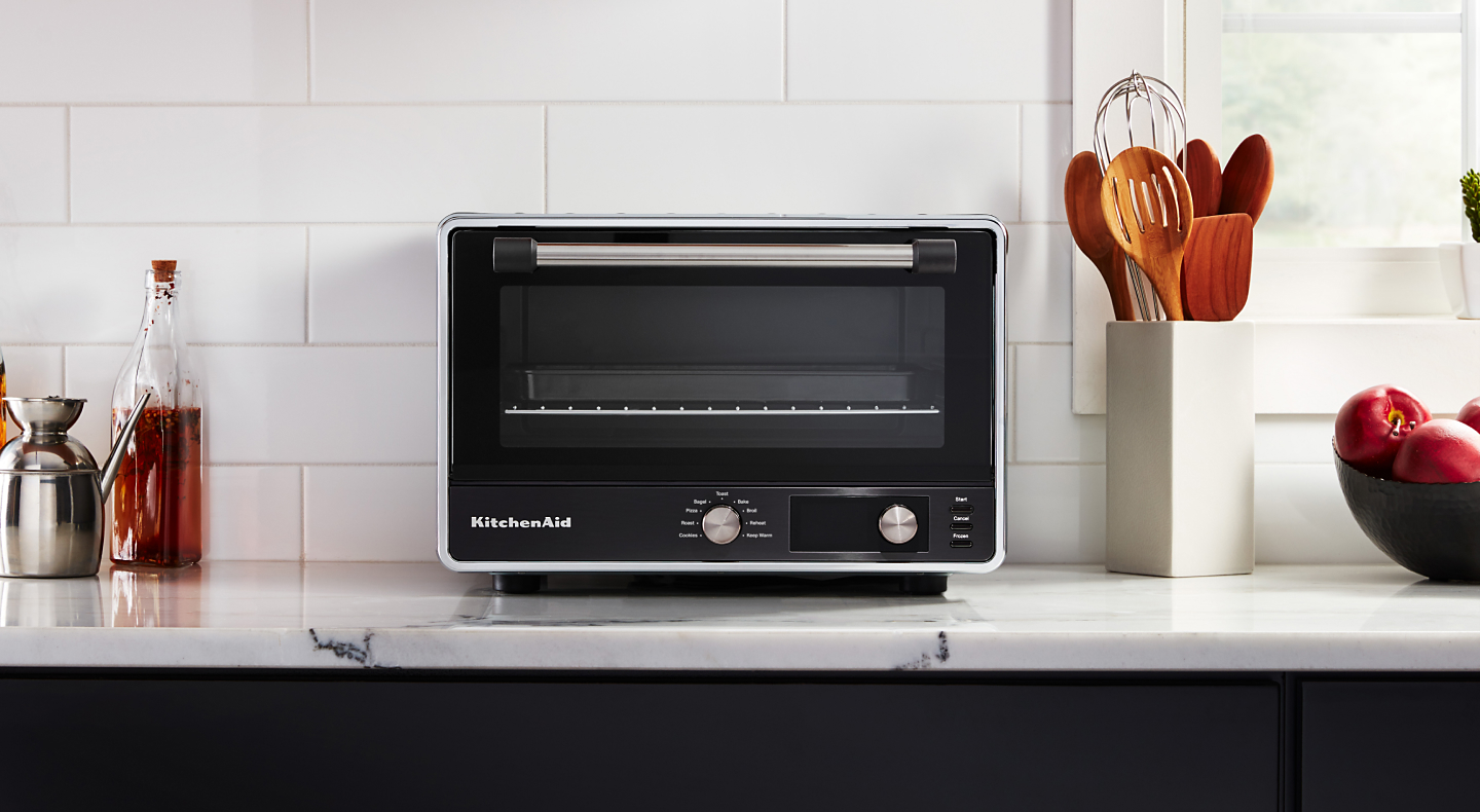 KitchenAid® countertop oven on white counter