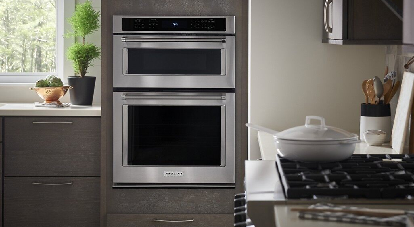 KitchenAid® Combination Wall Oven in a kitchen