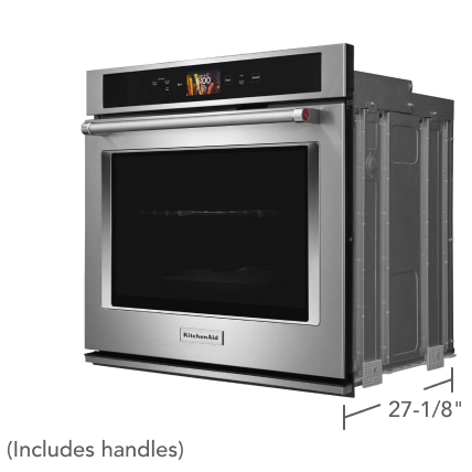 KitchenAid® Wall Oven with depth measurement line 