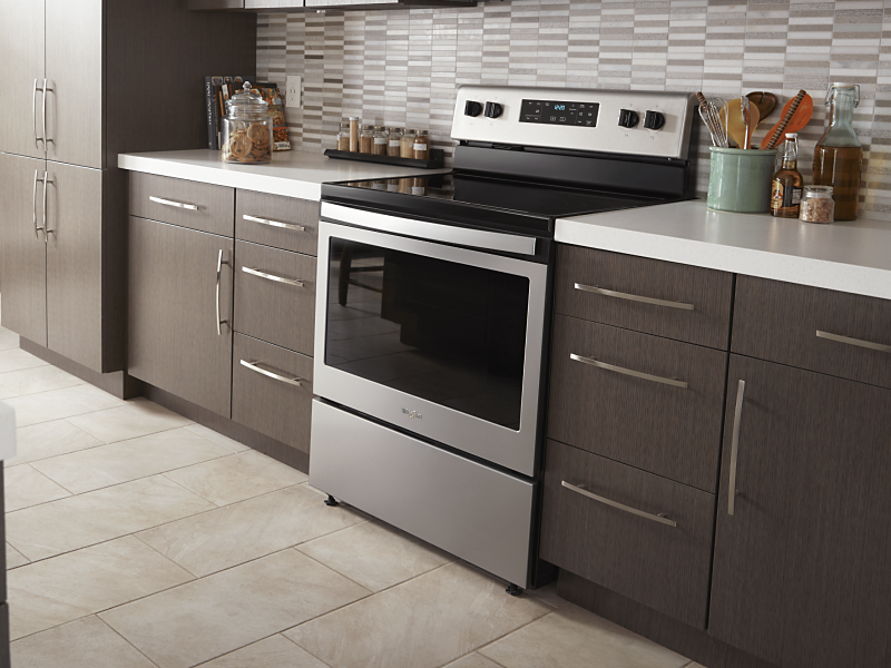 A Whirlpool® oven in a modern kitchen.