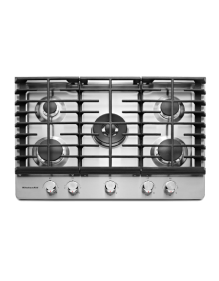 5 burner KitchenAid® cooktop.