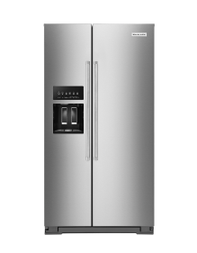 Stainless steel KitchenAid® refrigerator.