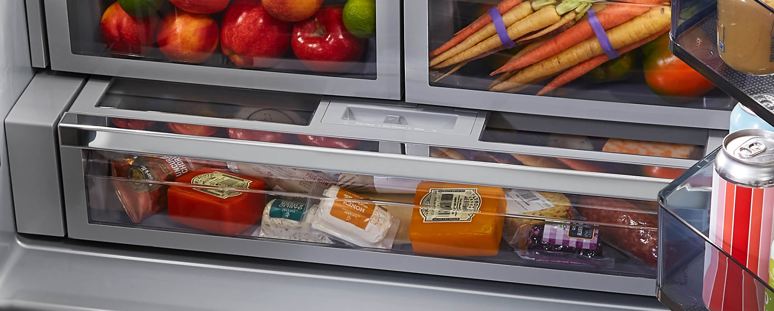 The FreshChill™ Temperature Controlled Drawer in the KitchenAid® French Door Bottom Mount Refrigerator.