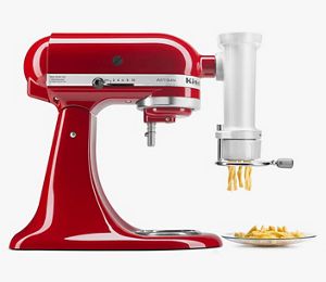 Una prensa para pasta Gourmet KichenAid color rojo cereza.