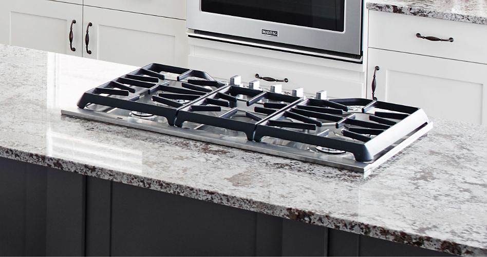 A Maytag cooktop