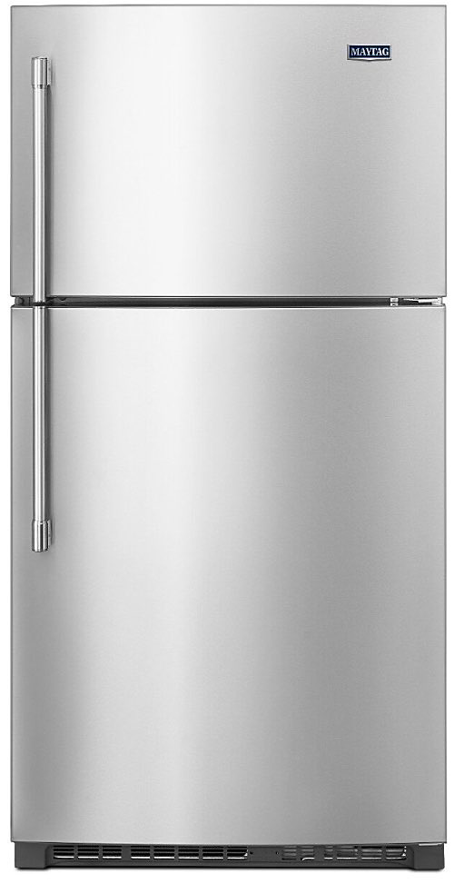 Stainless steel top-freezer refrigerator