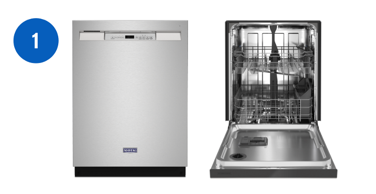  A Maytag Stainless Steel Tub Dishwasher.