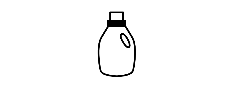 An icon of a bottle of detergent.