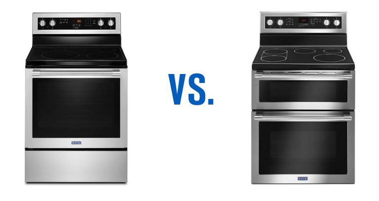 A Maytag Single Oven vs. a Maytag Double Oven.