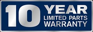 10 year limited parts warranty