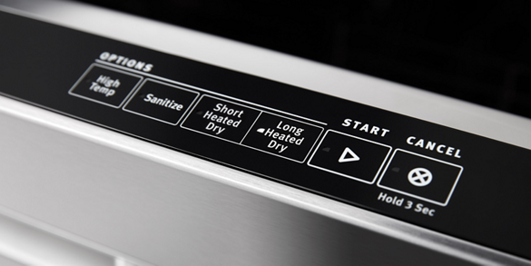 Dishwasher during a rinse cycle
