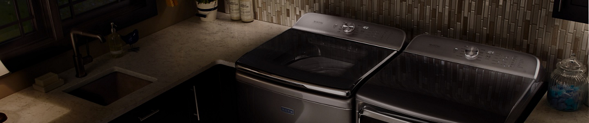 Maytag® Bravos® washer and dryer replacement models.