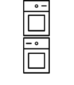Stacked washer and dryer icon