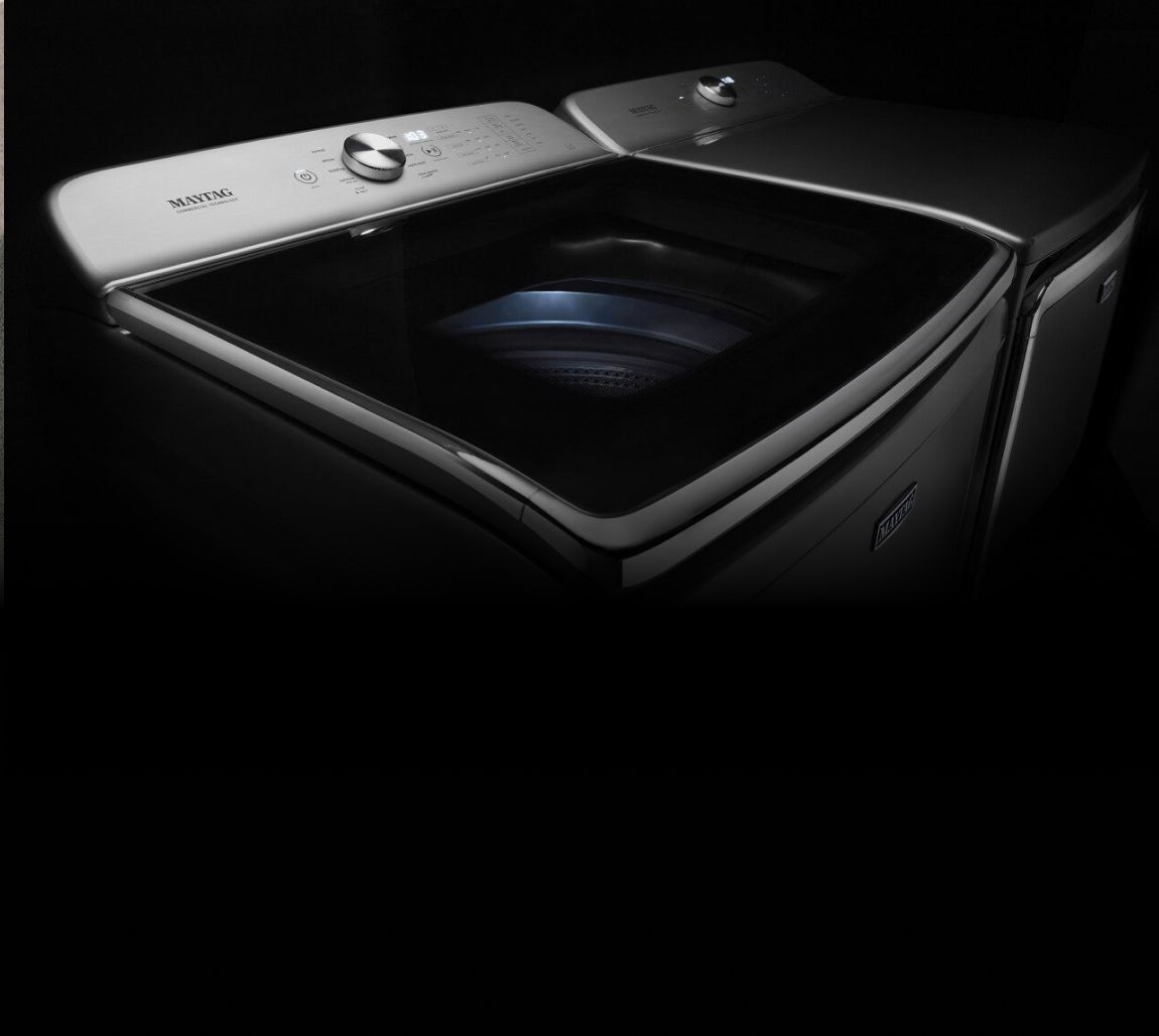 Maytag® Slide-in Range and Microwave.