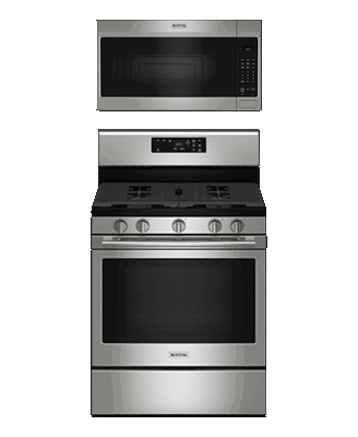 Maytag® range and over-the-range microwave