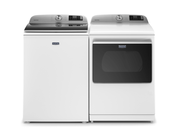 A Maytag® 5.2 cu. ft. washer & 7.4 cu. ft. dryer set.