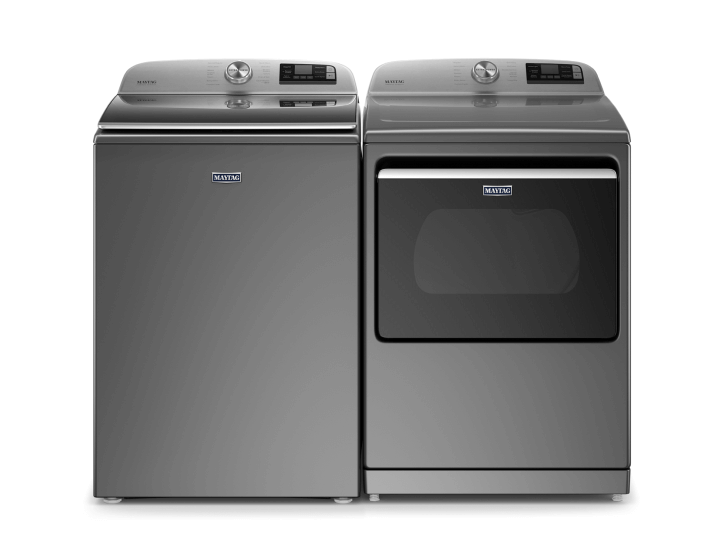 A Maytag® 5.3 cu. ft. washer & 7.4 cu. ft. dryer set.