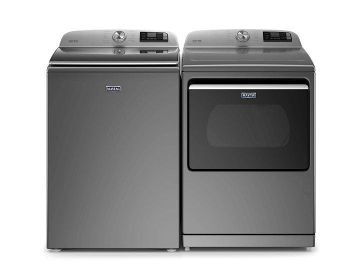 A Maytag® 5.2 cu. ft. washer & 7.4 cu. ft. dryer set.