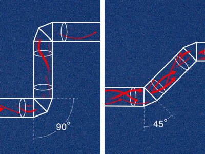 Graphic of a dryer vent hose