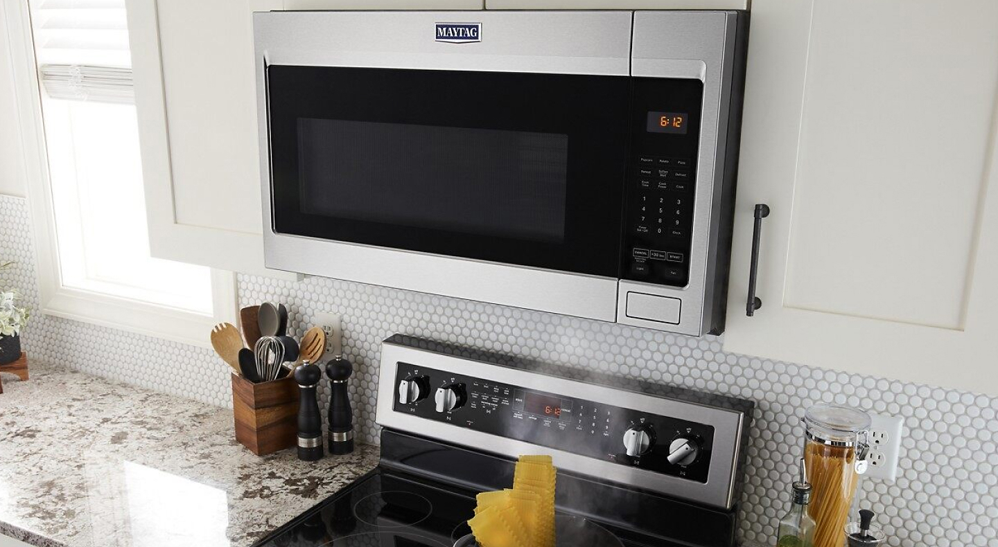 Maytag® microwave hood combination over Maytag® range