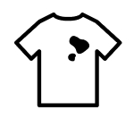 Stained t-shirt icon