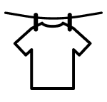 Shirt on clothesline icon