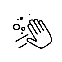 Hand removing dirt icon