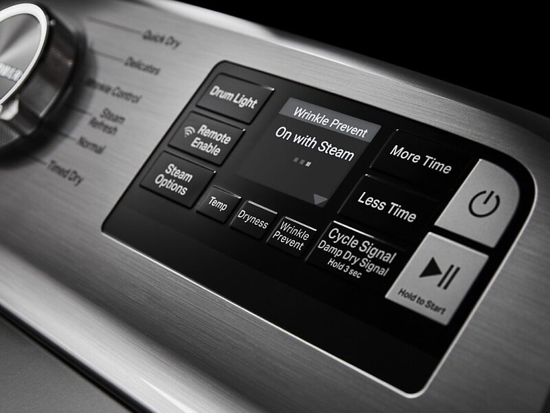 Settings on a dryer