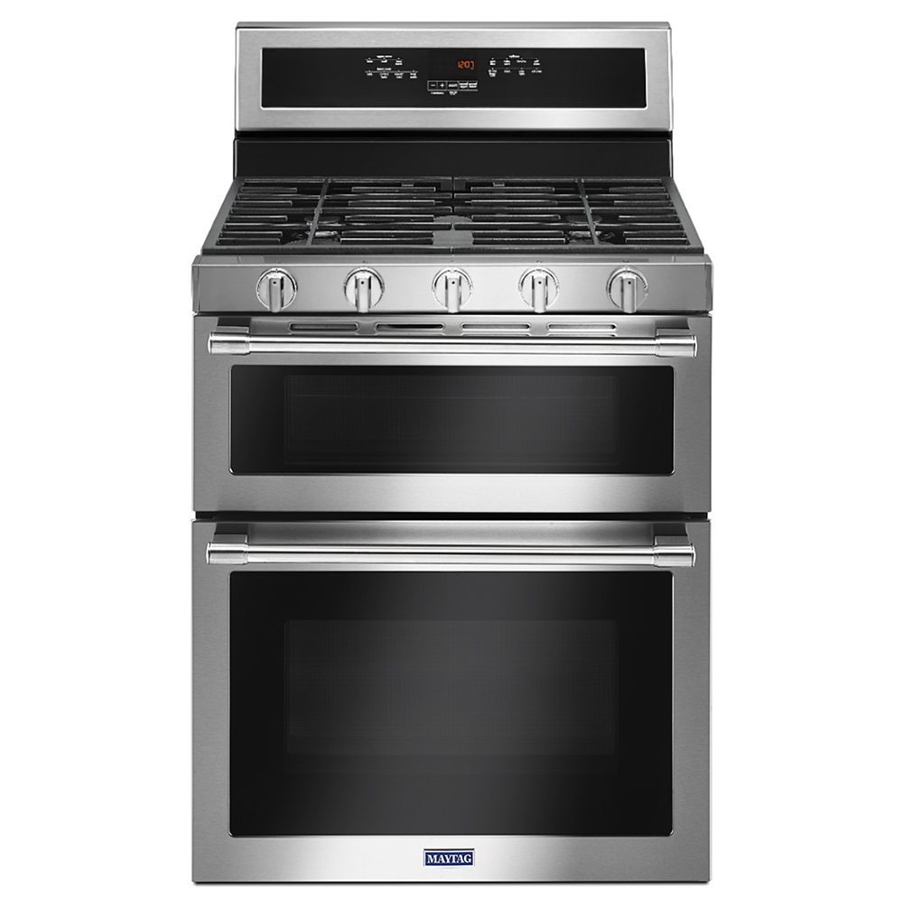 30-inch wide double oven gas range with true convection - 6.0 cu. ft.