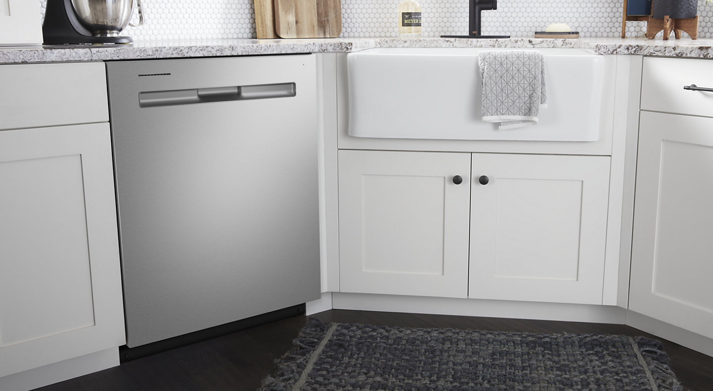 Maytag® dishwasher set in cabinetry