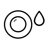 Plate with water droplet icon