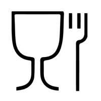 Wine glass and fork icon