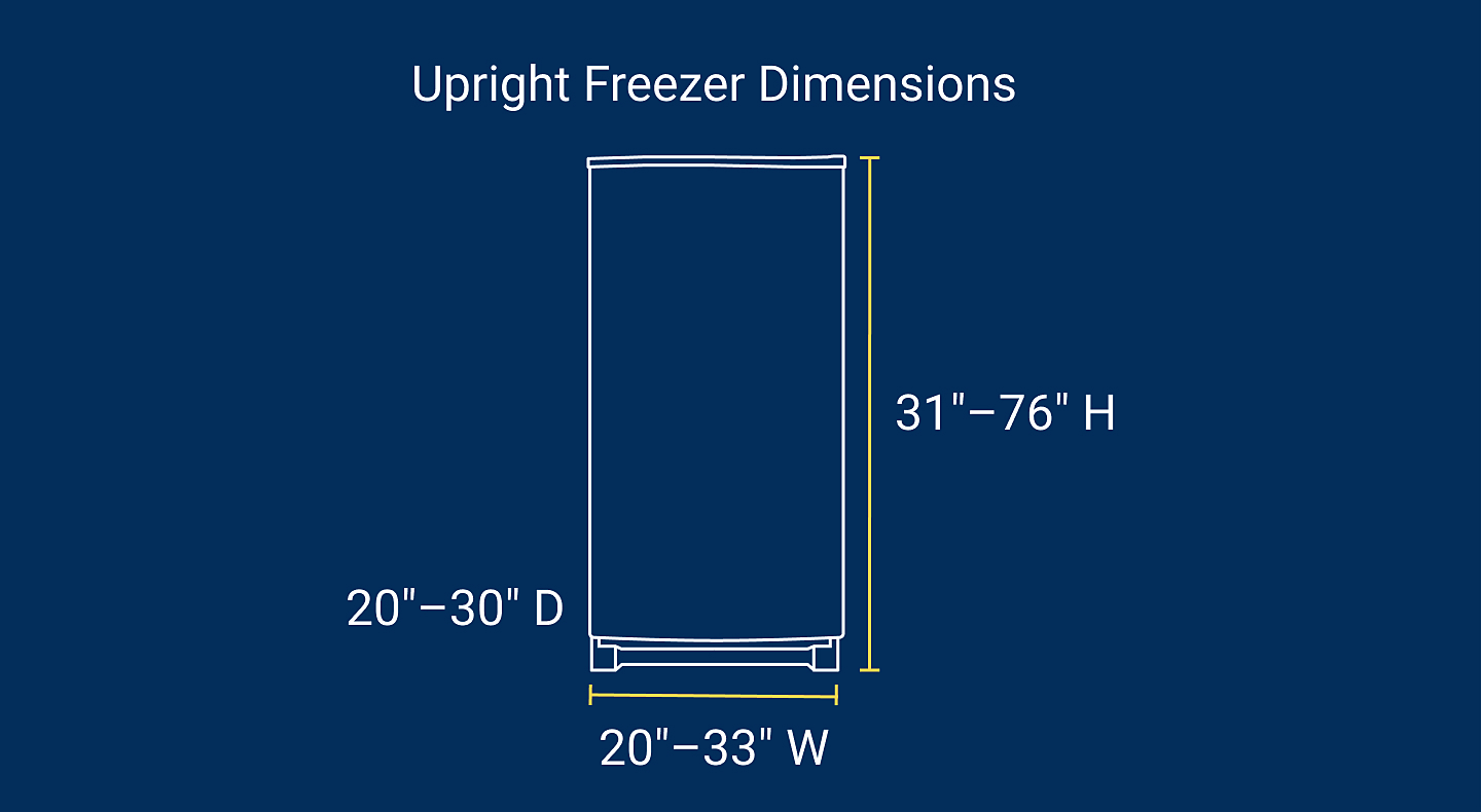 Upright freezer dimensions