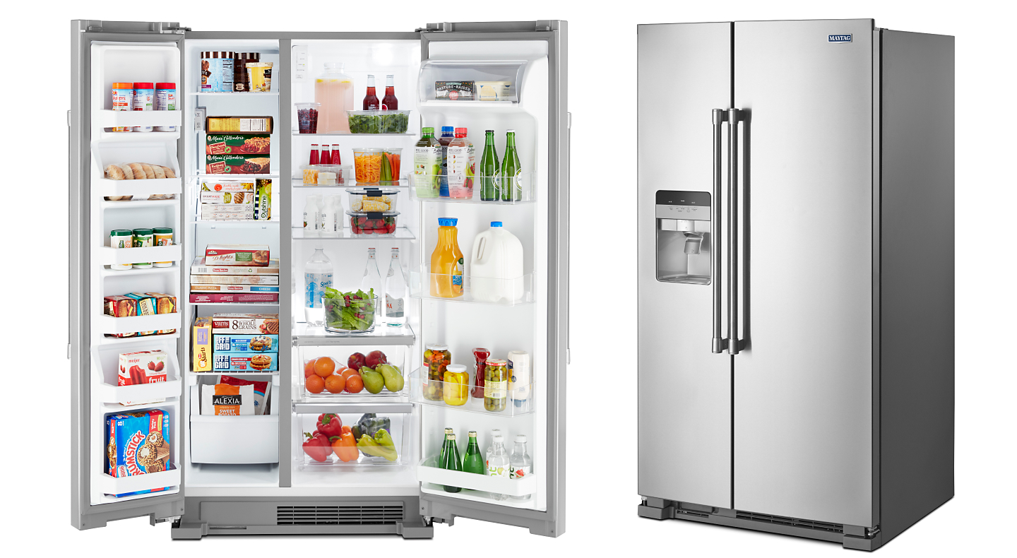 Side By Side Refrigerator Less Than 34 Inches Wide Maytag Side By Side French Door Refrigerator at Michele Fields blog