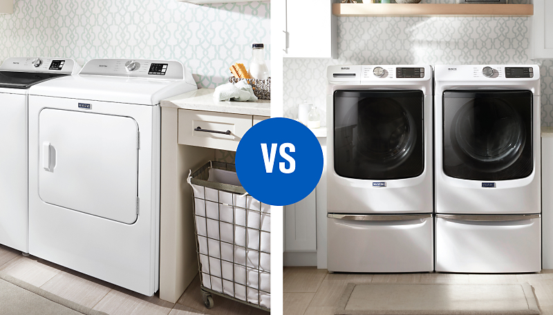 Two different Maytag® washer and dryer sets