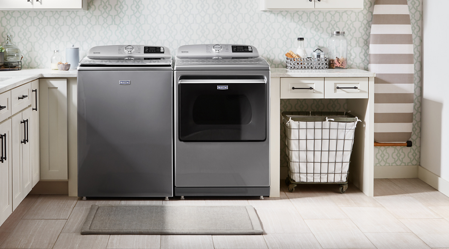 Maytag® top-loading washer and dryer