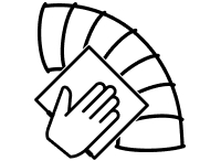Hand cleaning vent icon