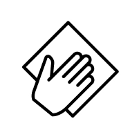 Hand wiping icon
