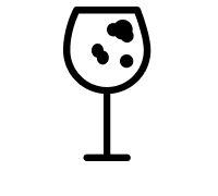 Dirty wine glass icon